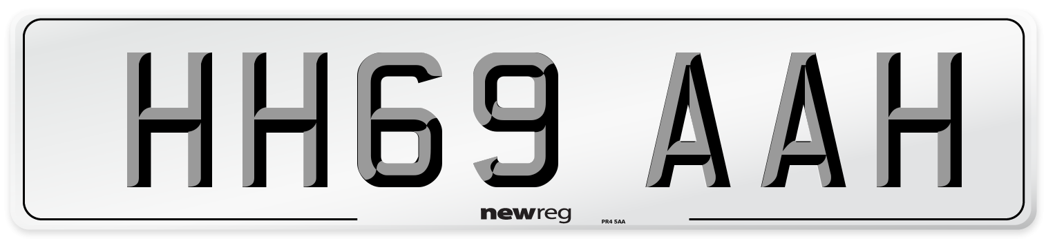 HH69 AAH Number Plate from New Reg